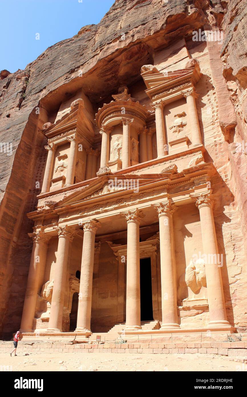 Petra Trésor du Pharaon, Jordanie Banque D'Images