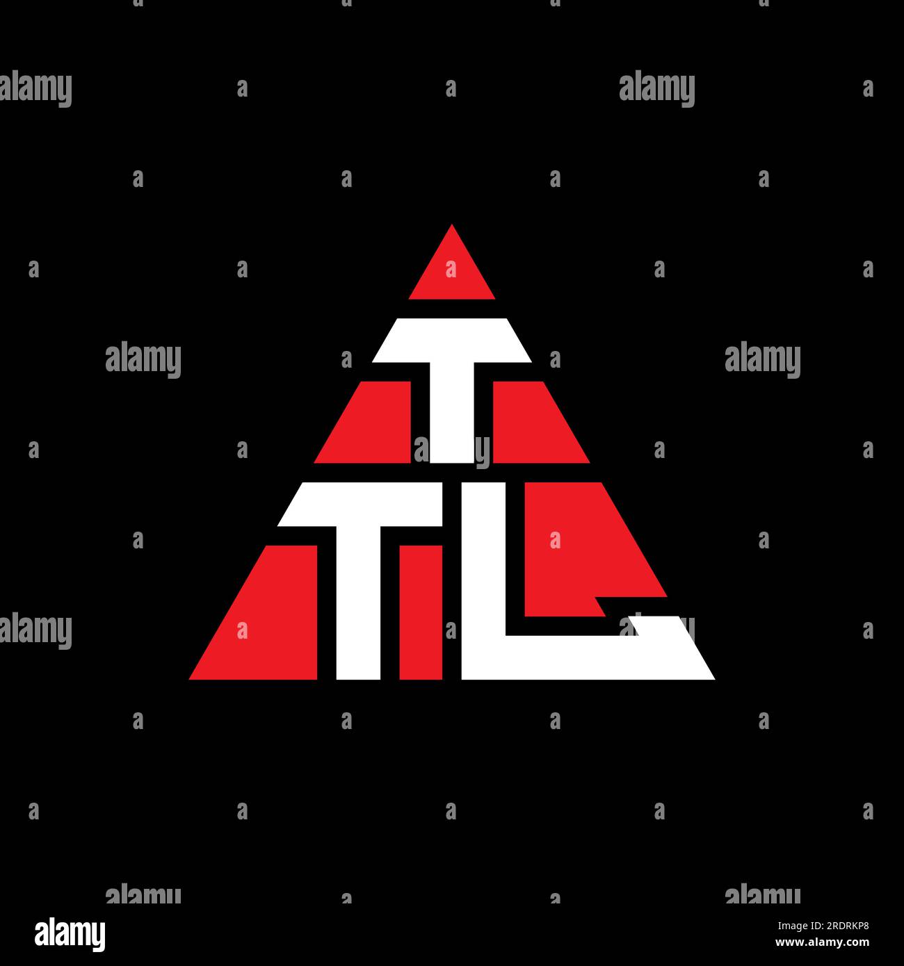 Logo de lettre triangle TTL avec forme de triangle. Monogramme de logo ...