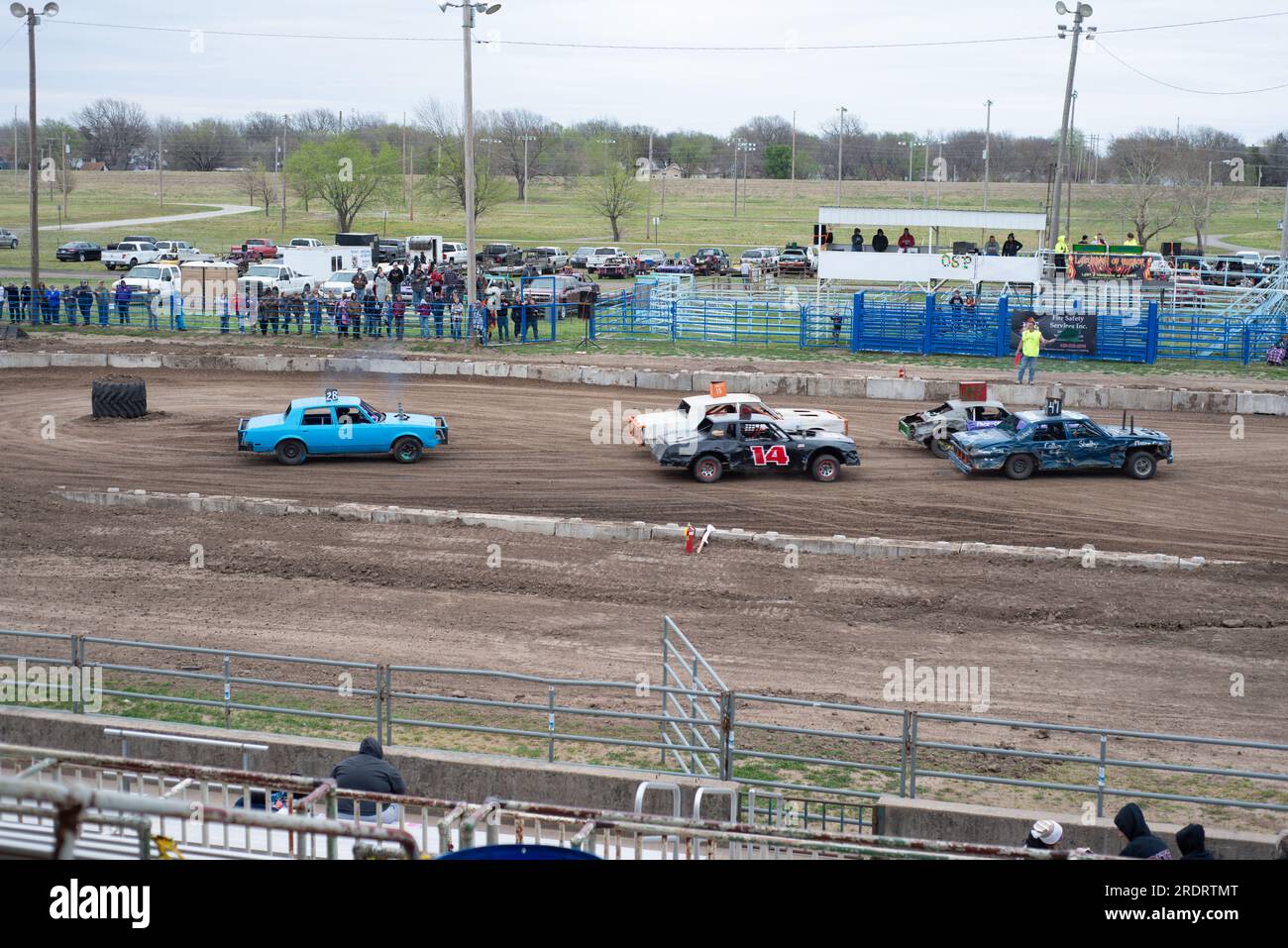 Course de derby au Kansas, USA. Banque D'Images