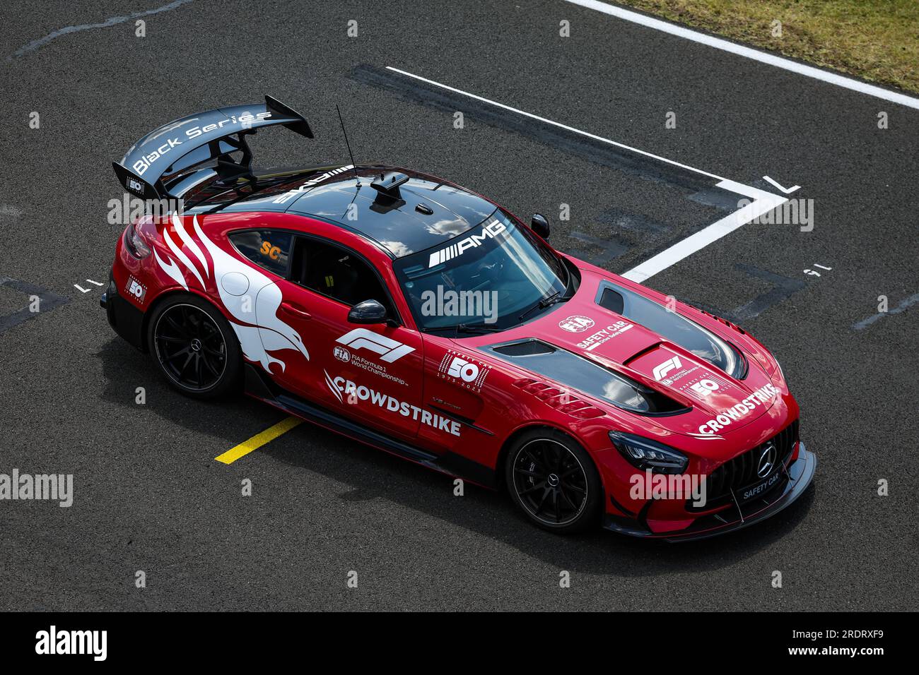 La voiture de sécurité FIA Mercedes-AMG GT Black Series lors du Grand Prix de Hongrie de Formule 1 Qatar Airways 2023, 11e manche du Championnat du monde de Formule 1 2023 du 21 au 23 juillet 2023 sur le Hungaroring, à Mogyorod, Hongrie Banque D'Images
