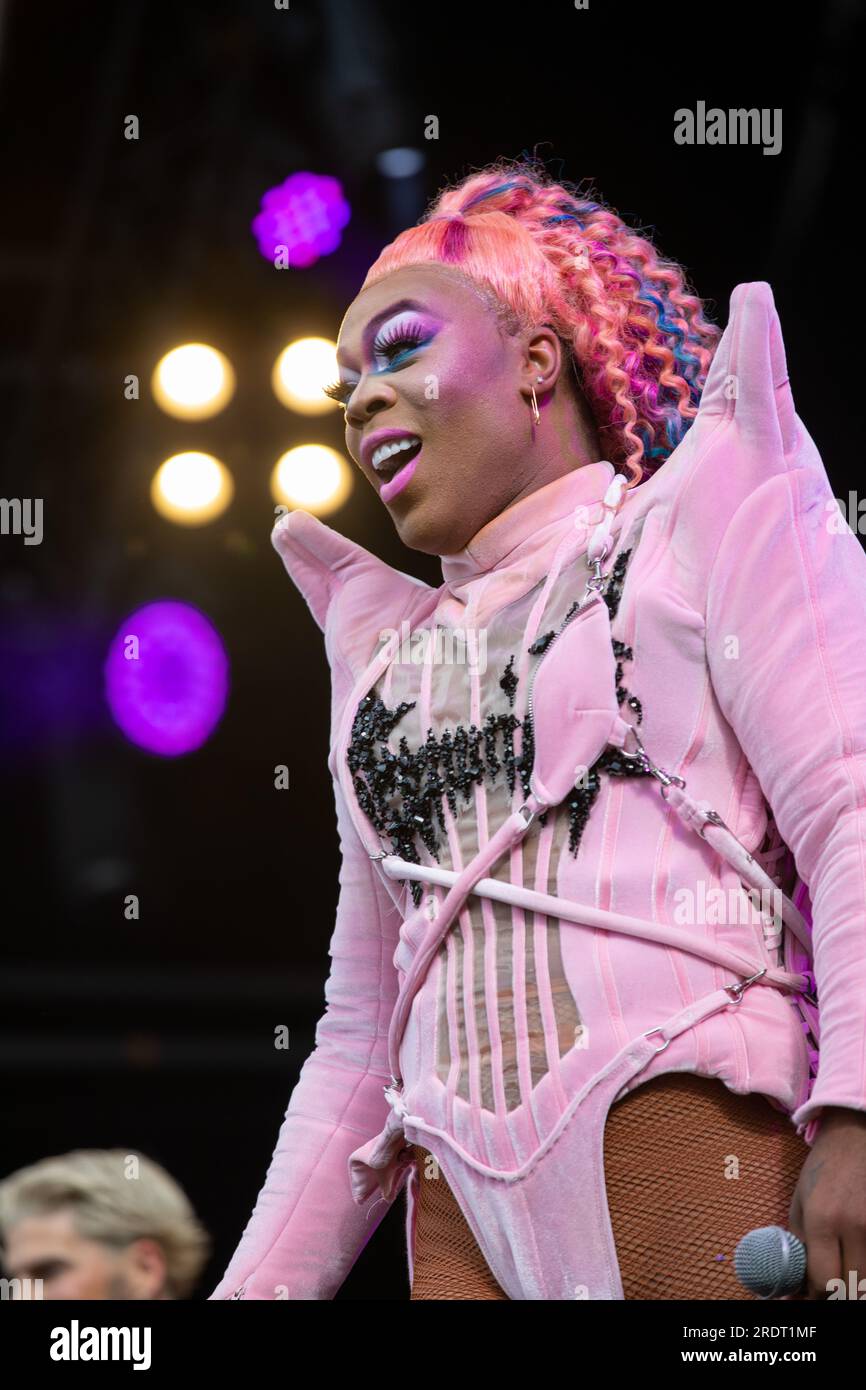 Todrick Hall est un chanteur, chorégraphe et YouTuber américain. Il attire l'attention nationale lors de la neuvième saison du concours de chant télévisé Banque D'Images