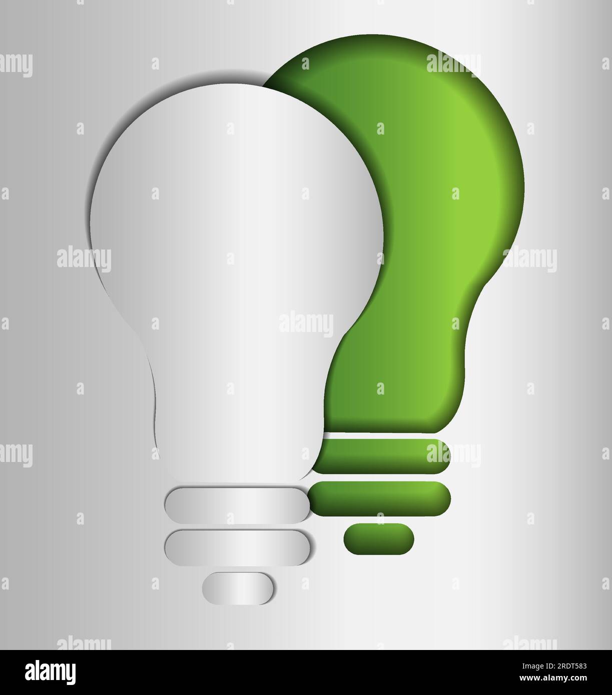 Logo de l'énergie verte, ampoule électrique incandescente, symbole de l