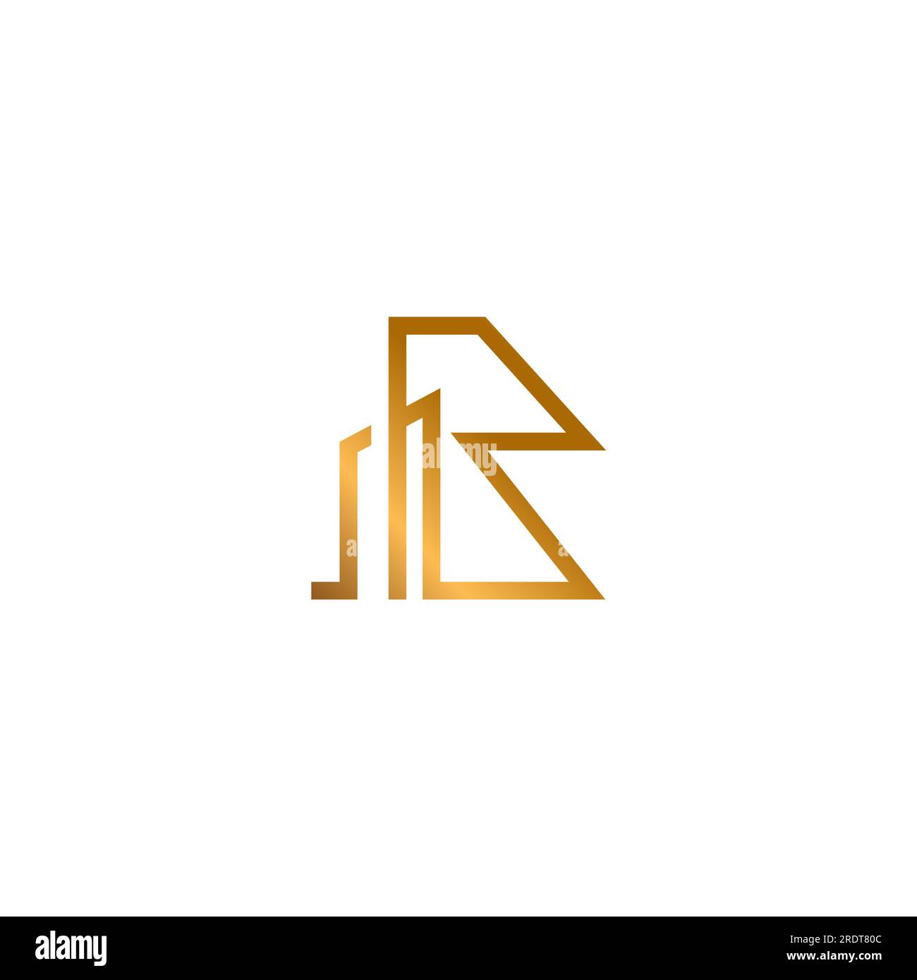 Conception de logo de bâtiment de lettre B. Logo B Line Illustration de Vecteur