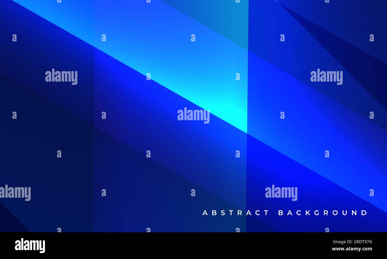 Fond bleu abstrait avec des éléments lumineux dynamiques géométriques. Fond bleu abstrait moderne tendance pour entreprise, entreprise, brochure, bannière Illustration de Vecteur
