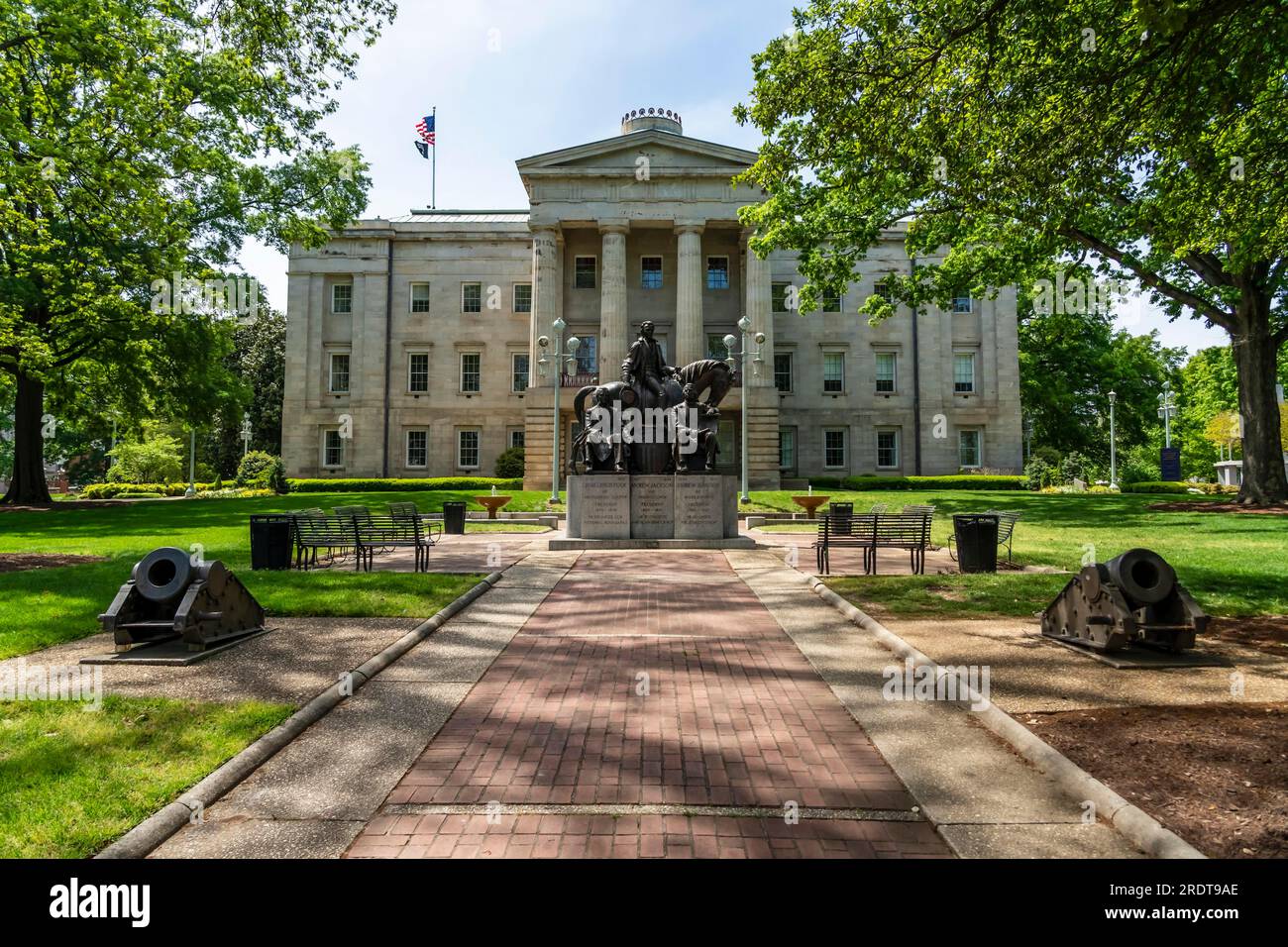 22 avril 2020, Raleigh, Caroline du Nord, États-Unis : le Capitole de l'État de Caroline du Nord est l'ancien siège de la législature de l'État américain du Nord Banque D'Images