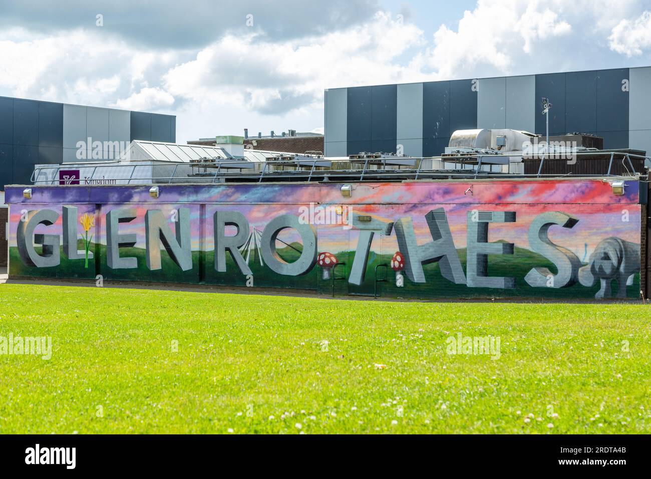 Œuvre d'art mural Glenrothes Banque D'Images