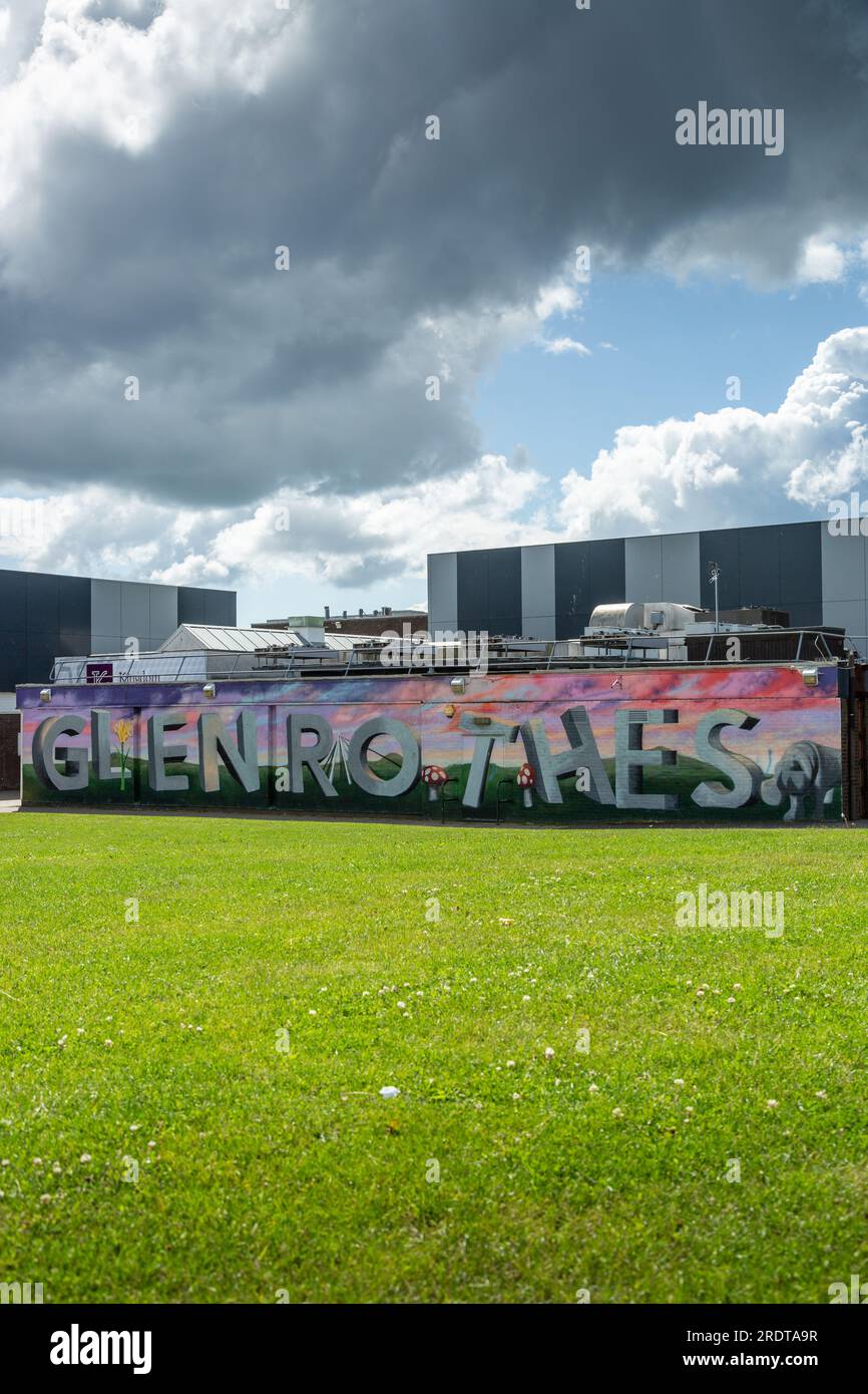 Œuvre d'art mural Glenrothes Banque D'Images