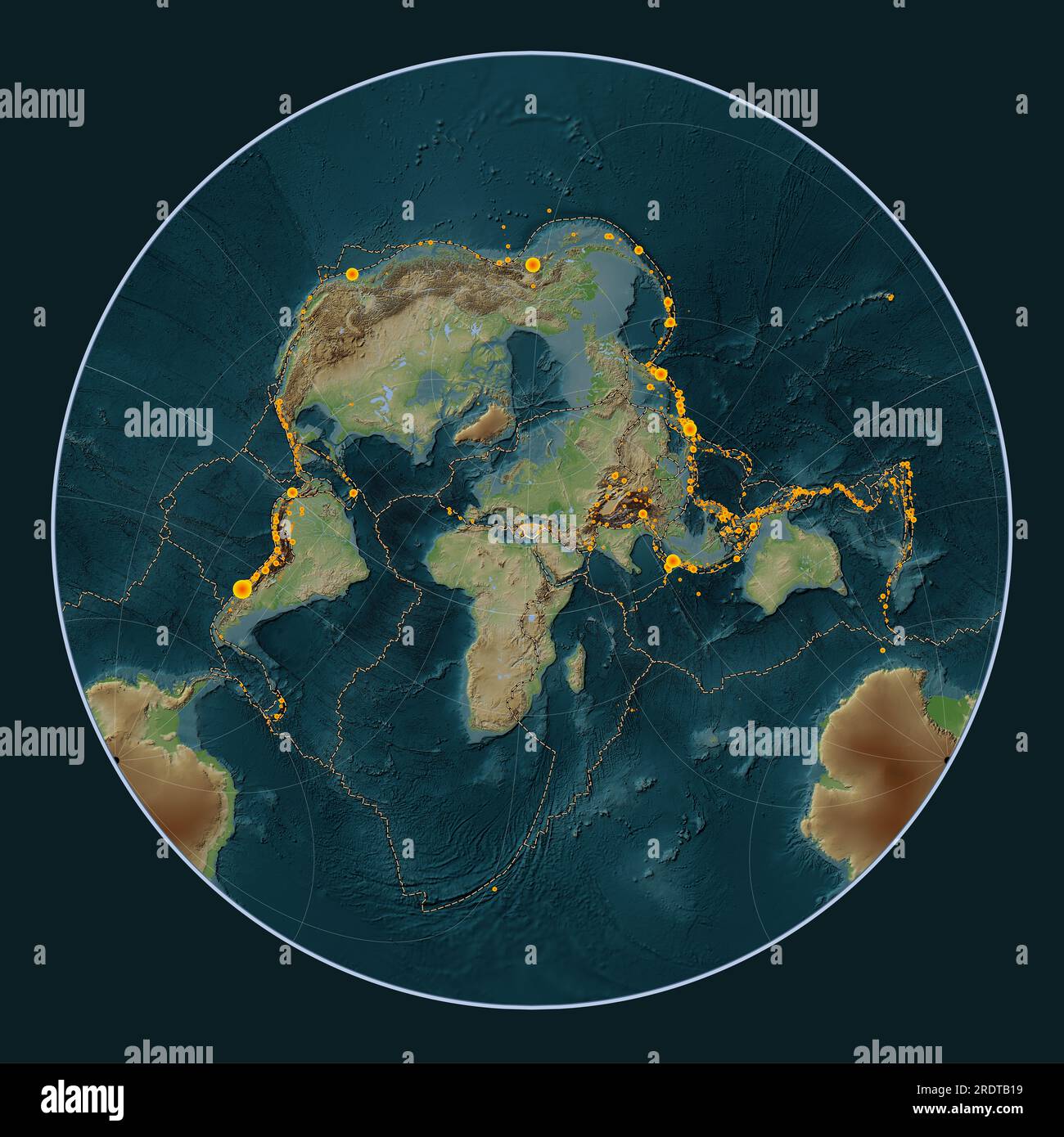 Plaque tectonique anatolienne sur la carte d'élévation de style Wiki