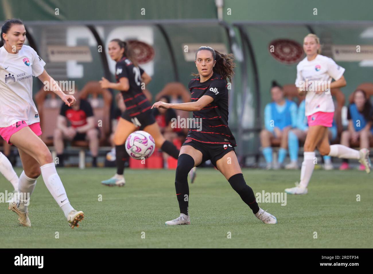 21 juillet 2023 ; Portland, Oregon, États-Unis; San Diego Wave au Portland Thorns FC dans un match NWSL à Providence Park. (Crédit photo : Al Sermeno/KLC fotos) Banque D'Images