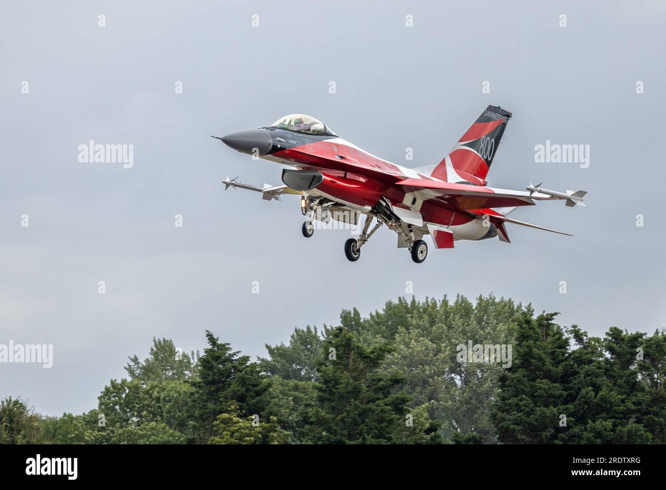 Danish Air Force - F-16AM Fighting Falcon, arrivant à la RAF Fairford pour le Royal International Air Tattoo 2023. Banque D'Images