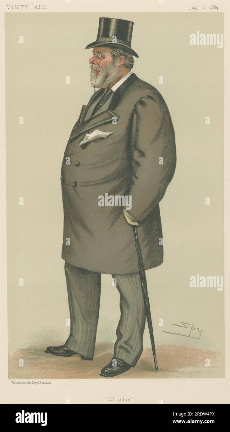 Politiciens - Vanity Fair. 'Charlie'. L'honorable Charles Spencer Bateman Hanbury Kincaid-Lennox. 7 juillet 1883 1883 par Leslie Ward Banque D'Images