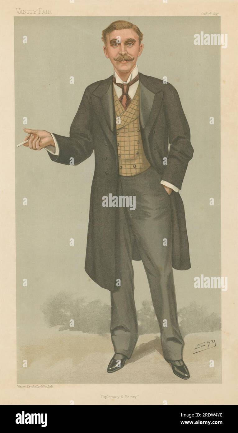Politiciens - Vanity Fair. Diplomatie et poésie. M. James Renell Rodd. 7 janvier 1897 1897 par Leslie Ward Banque D'Images