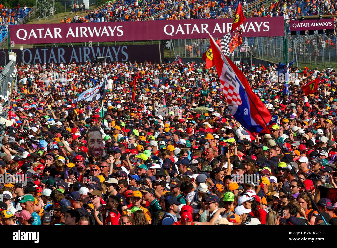 Budapest, Hongrie. 23 juillet 2023. Spectateurs, Grand Prix F1 de Hongrie à Hungaroring le 23 juillet 2023 à Budapest, Hongrie. (Photo de HIGH TWO) crédit : dpa/Alamy Live News Banque D'Images