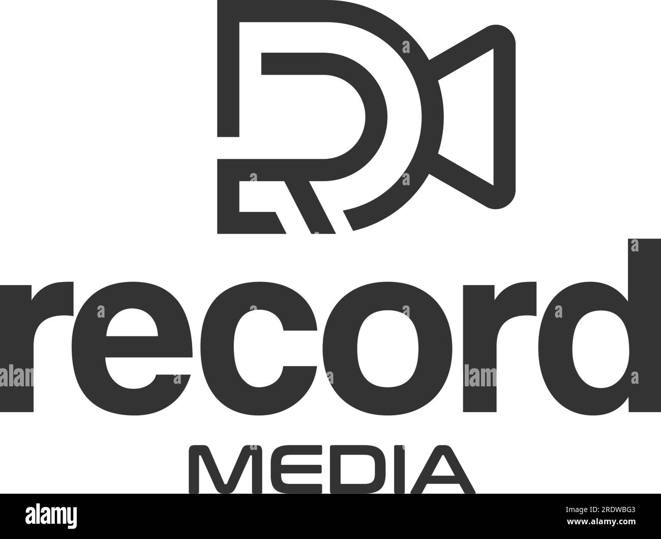 Logo Flat Letter Mark Record Media Camera Illustration de Vecteur