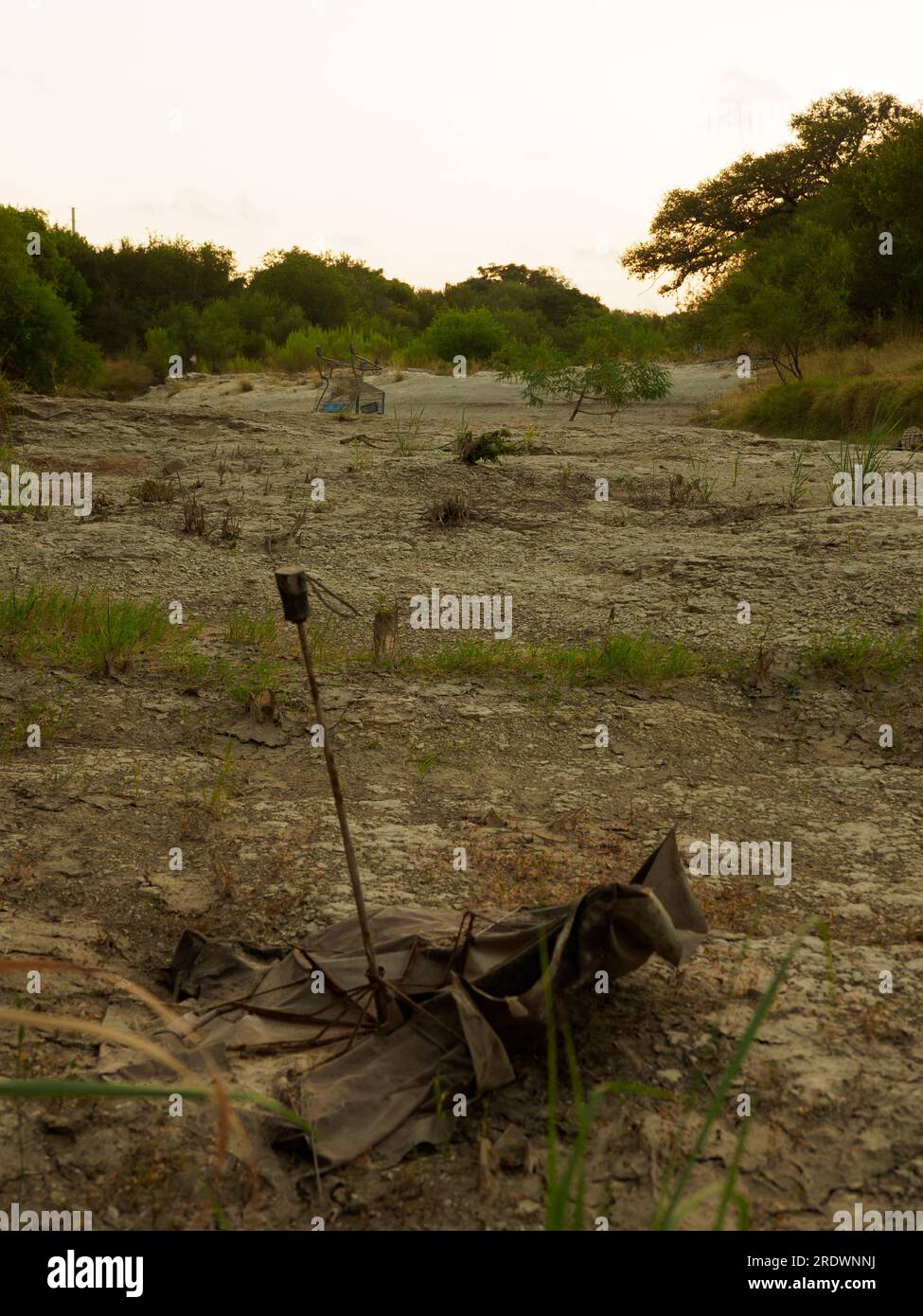 Vieux parapluie Sunrise Banque D'Images