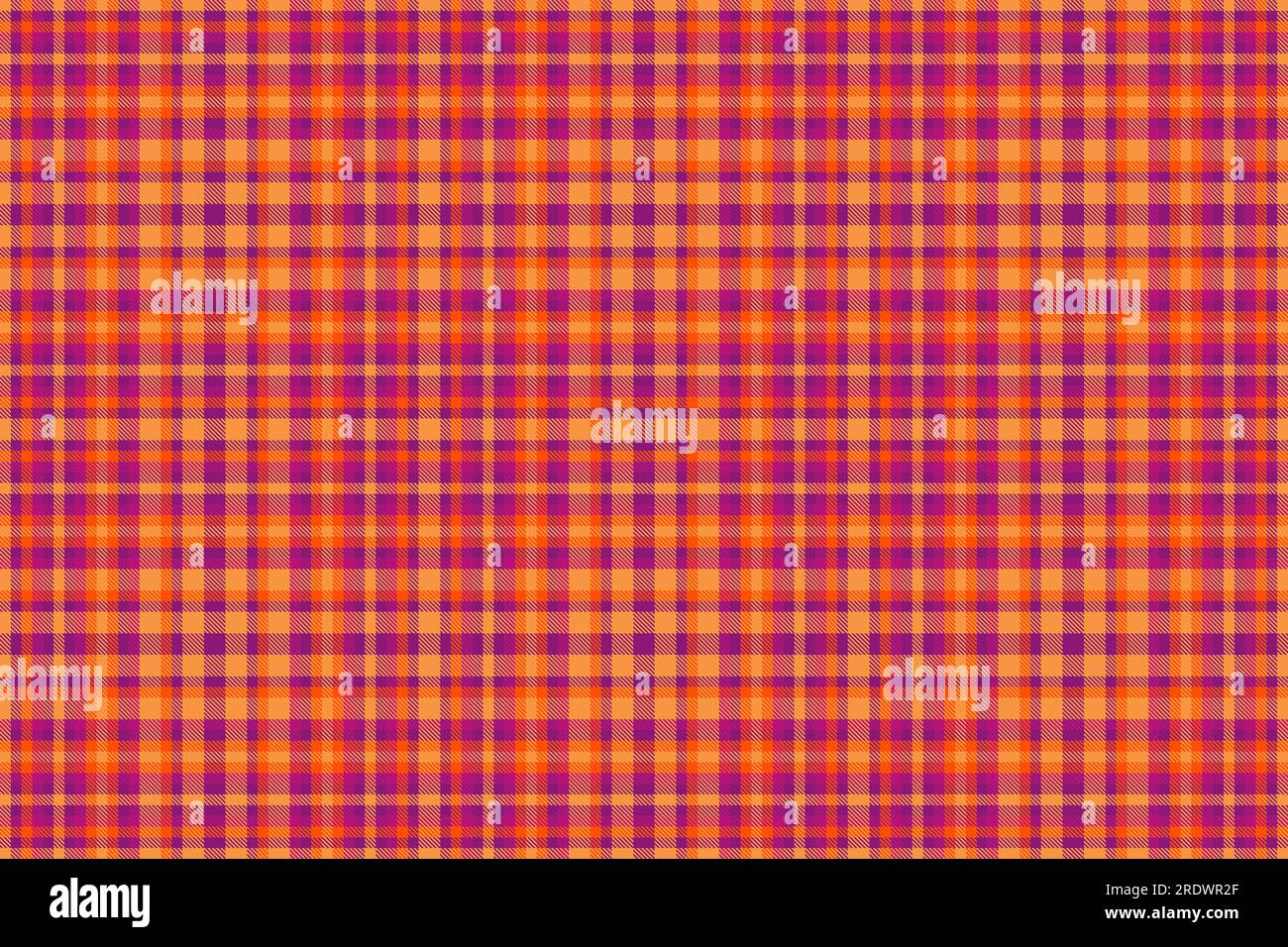 Tissu textile contrôle de motif de fond de texture avec un tartan à carreaux sans couture vectoriel dans des couleurs rose et orange. Illustration de Vecteur