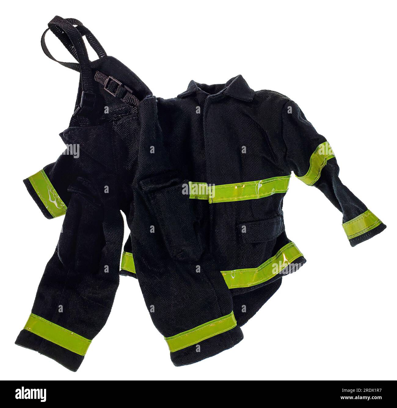 Veste ignifuge et salopette pour pompiers Banque D'Images