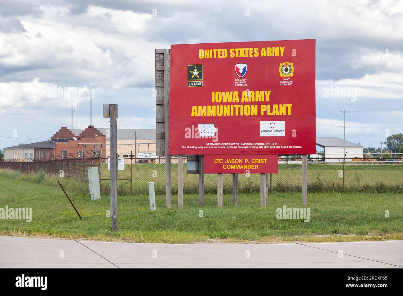 L'Iowa Army munitions Plant (IAAAP) à Middletown, Iowa qui, de 1947 à 1975, a fonctionné sous le nom de Burlington Automic Energy Plant et a commencé à fonctionner Banque D'Images