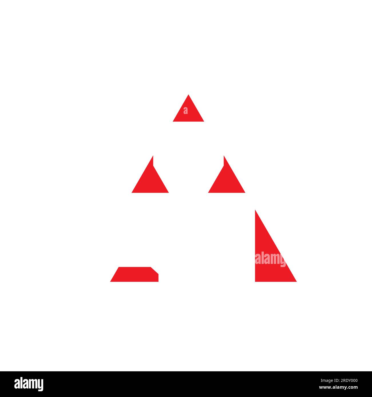 Logo de lettre triangle VRT avec forme de triangle. Monogramme de logo triangle VRT. Modèle de logo vecteur triangle VRT avec couleur rouge. VRT triangul Illustration de Vecteur
