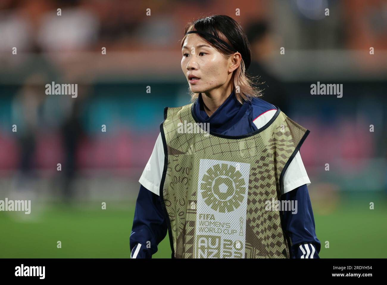 Hamilton, Nouvelle-Zélande. 22 juillet 2023. Miyabi MORIYA (JPN), 22 juillet 2023 - football/football : #19 Miyabi MORIYA se réchauffe avant la coupe du monde féminine de la FIFA, Australie et Nouvelle-Zélande 2023 Groupe C match entre le Japon et la Zambie au Waikato Stadium à Hamilton, Nouvelle-Zélande. Crédit : AFLO/Alamy Live News Banque D'Images