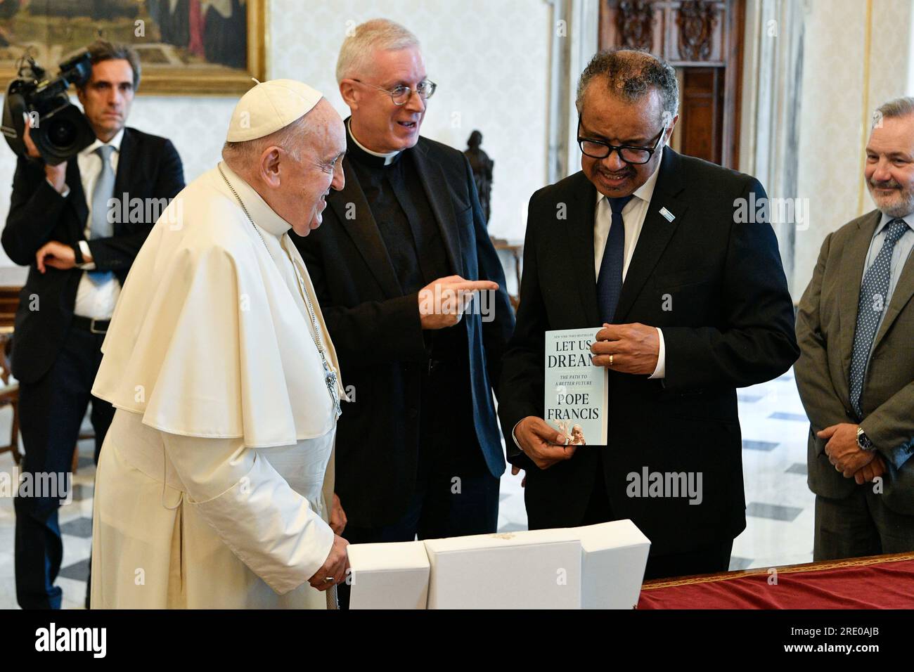 Vatican, Vatican. 24 juillet 2023. Italie, Rome, Vatican, 2023/7/24.le Pape François reçoit en audience le Dr Tedros Adhanom Ghebreyesus, Directeur général de l'Organisation mondiale de la Santé au Vatican Photographie par VATICAN MEDIA /Catholic Press photo Credit : Independent photo Agency/Alamy Live News Banque D'Images