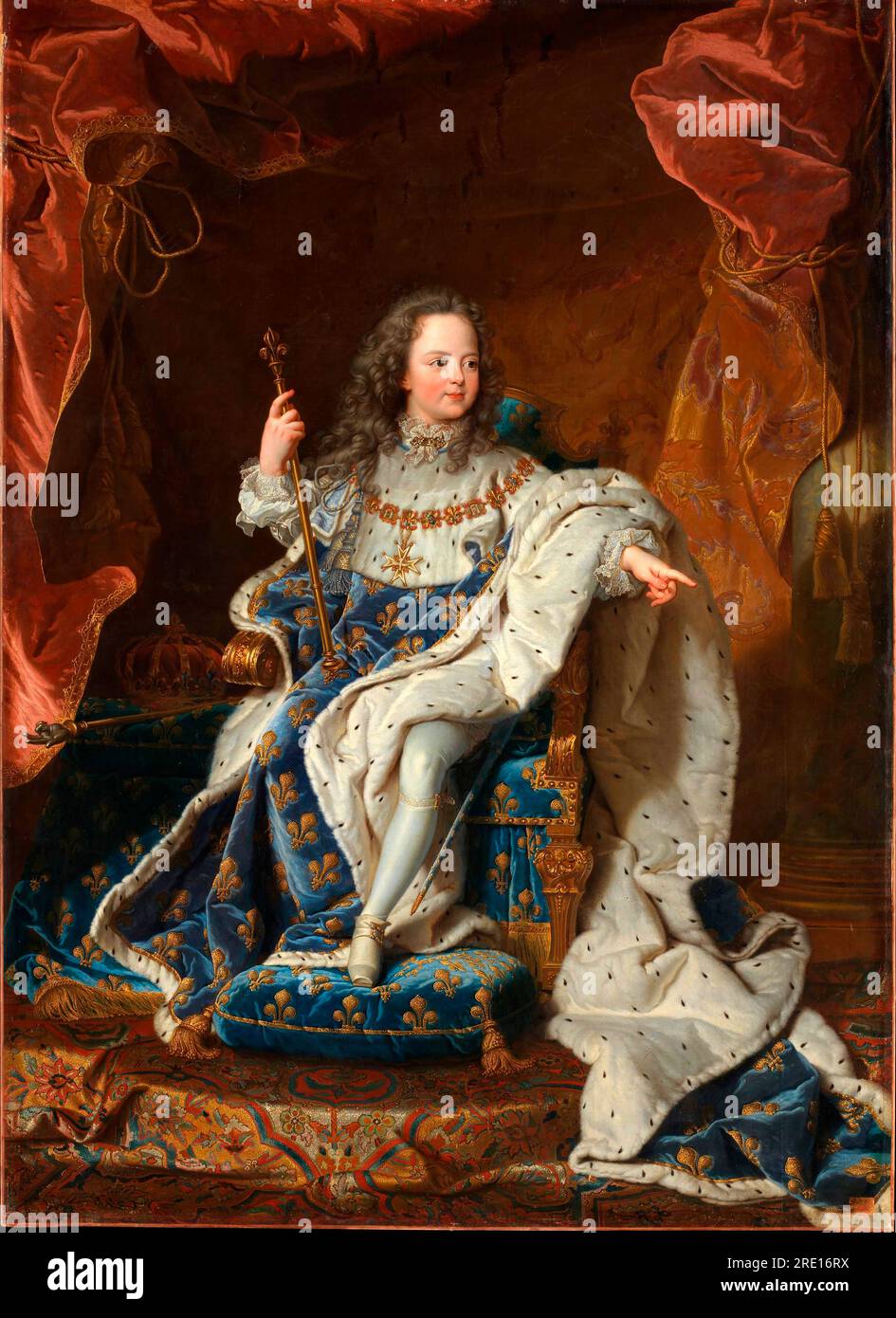 Roi Louis XV Borbone (1710-1774) enfant Banque D'Images