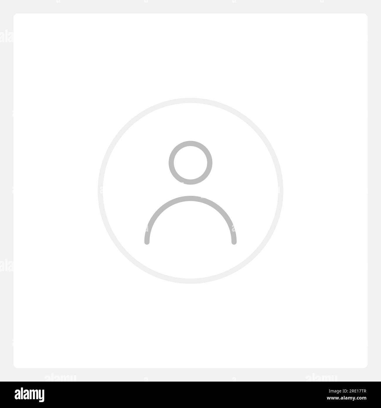 Modèle d'élément d'interface utilisateur d'image de profil par défaut Illustration de Vecteur