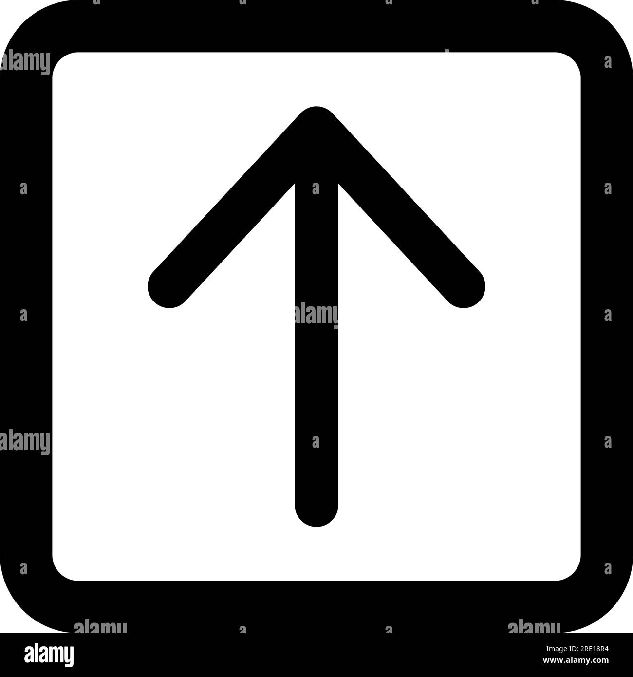 Icône du bouton flèche vers le haut dans le cadre Illustration de Vecteur