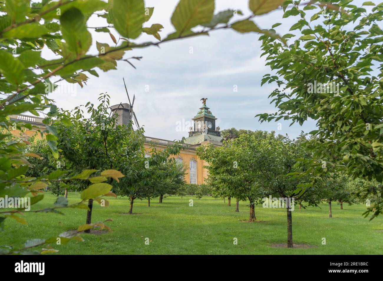 Potsdam, Allemagne. 24 juillet 2021. Moulin à vent historique au Palais de Sanssouci à Potsdam. Banque D'Images