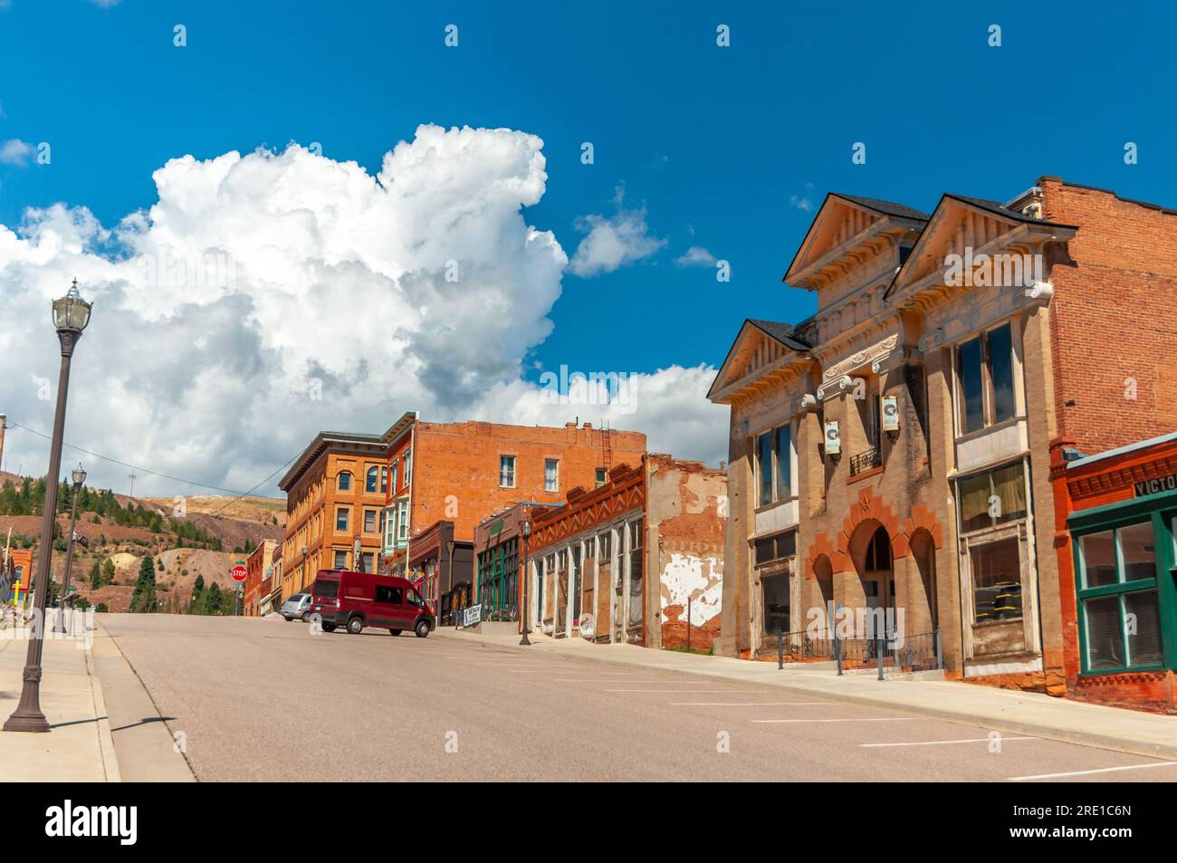 Victor, Colorado est un flash de retour aux jours de gloire de l'extraction de l'or. Une fois une ville prospère haut dans les montagnes du Colorado, aujourd'hui, la plupart des bâtiments l Banque D'Images