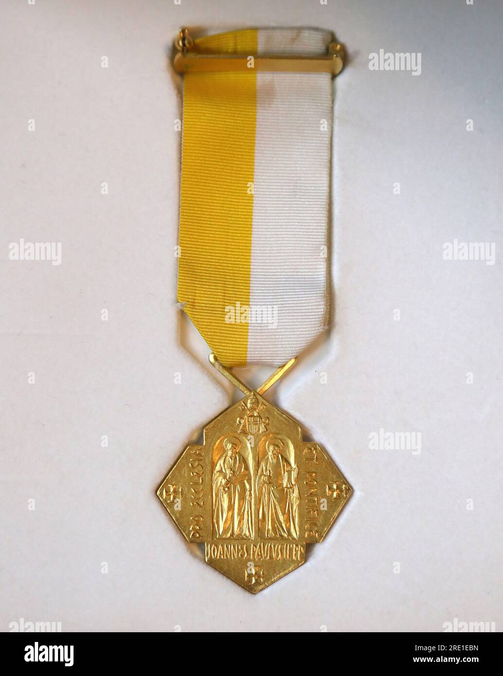 Médaille du prix Pro Ecclesia et Pontifice établie par le pape Léon XIII en 1888. Banque D'Images