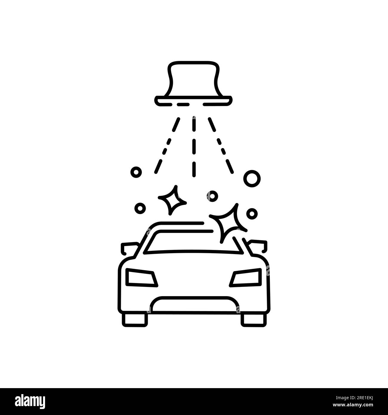 Logo design lavage de voiture sur fond blanc. Illustration de Vecteur