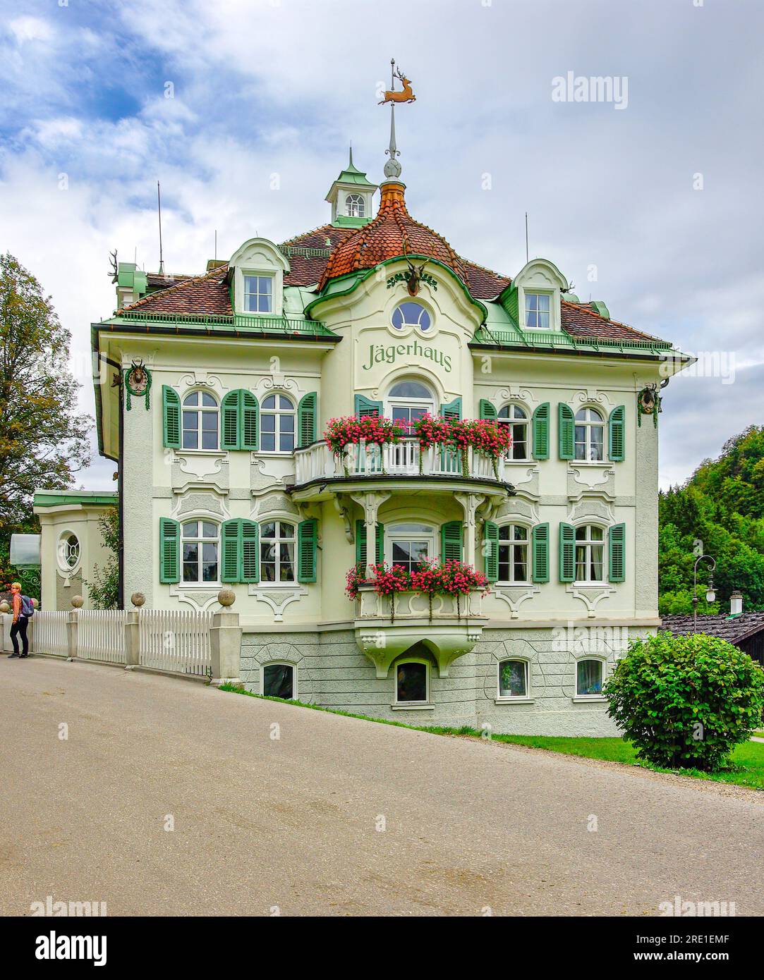 Le Jägerhaus (Lodge du chasseur), un bâtiment néo-rococo du début du 20e siècle, Schwangau, Bavière, Allemagne. Banque D'Images