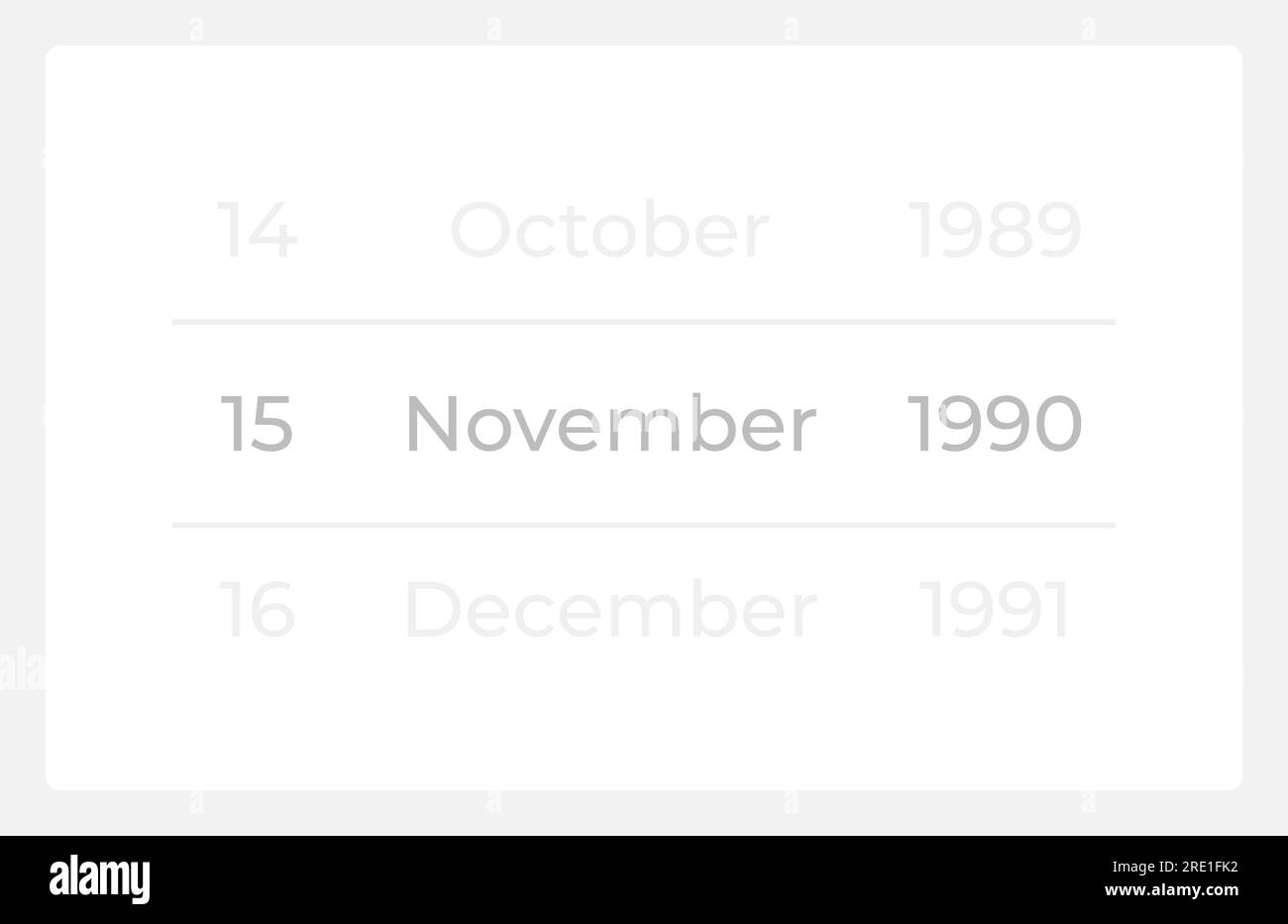 Modèle d'élément d'interface utilisateur de champ de formulaire de date de naissance Illustration de Vecteur