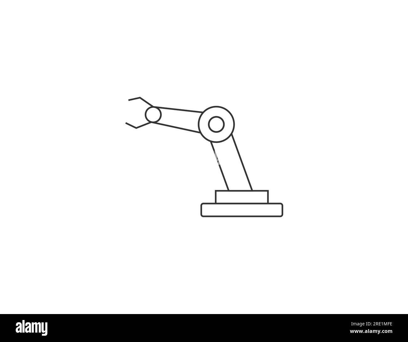 Icône du bras robotisé. Illustration vectorielle. Illustration de Vecteur