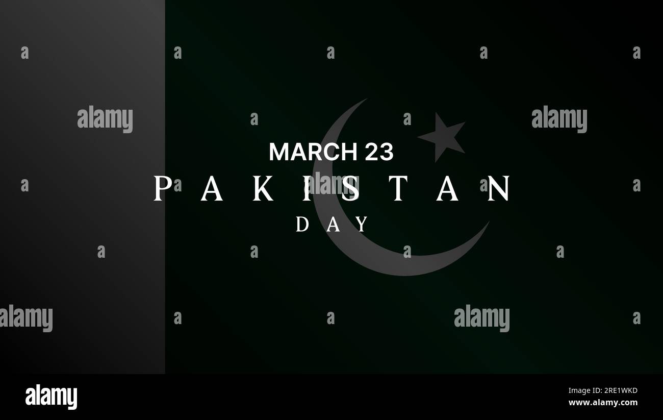 célébration pakistan day avec fond de drapeau blanc vert. illustration vectorielle Illustration de Vecteur