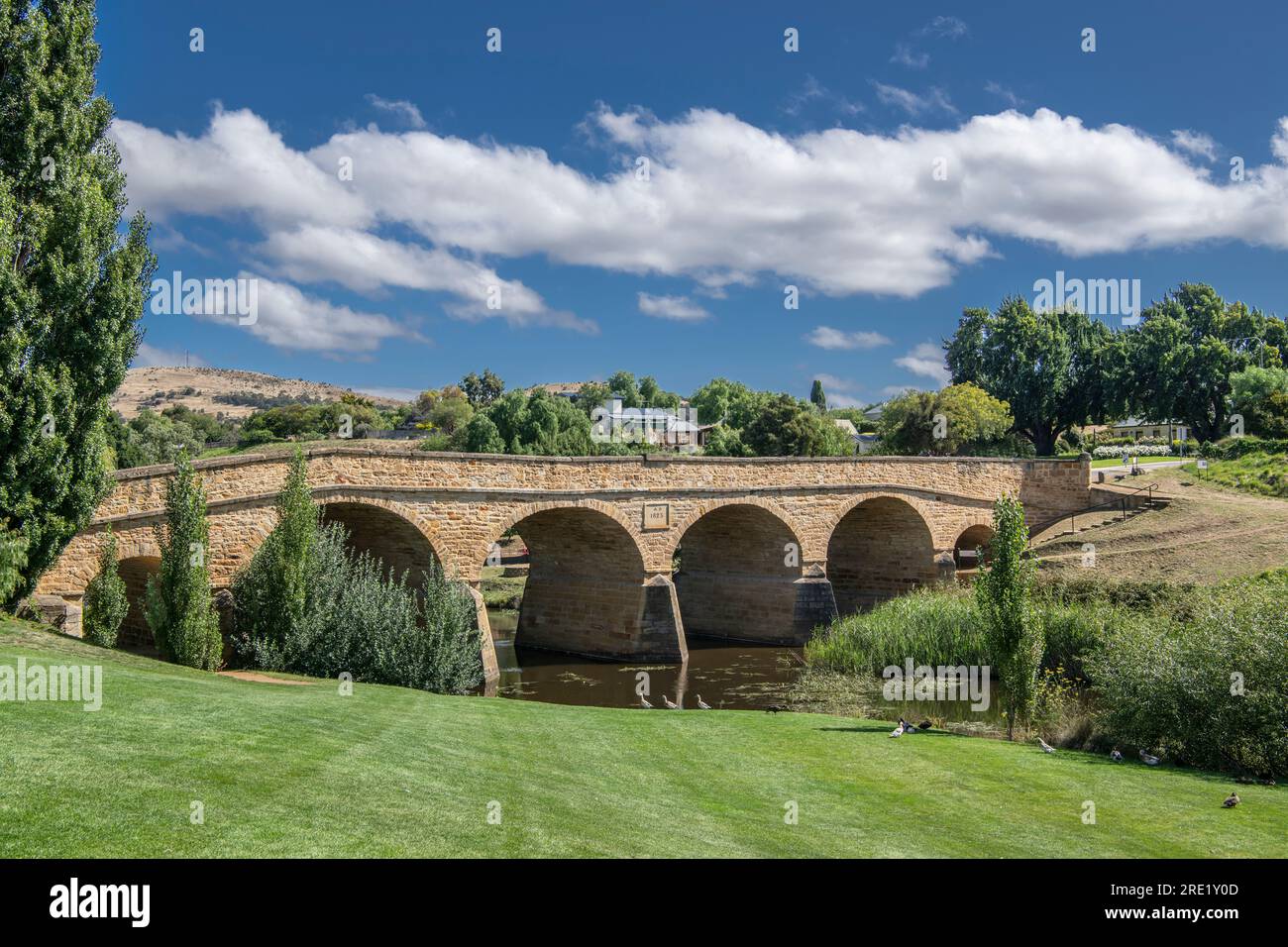 Le plus ancien pont d'Australie construit par des condamnés en 1823 Richmond Tasmania1 Banque D'Images