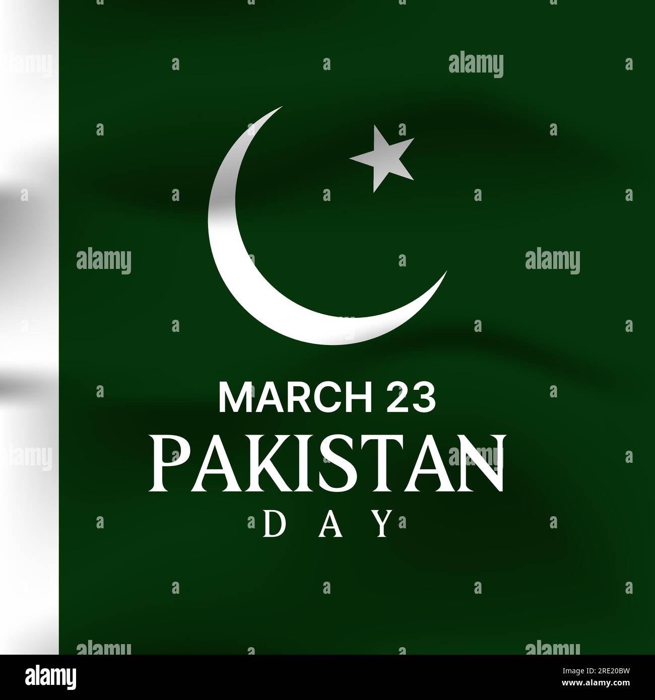 célébration pakistan day avec fond de drapeau blanc vert. illustration vectorielle Illustration de Vecteur