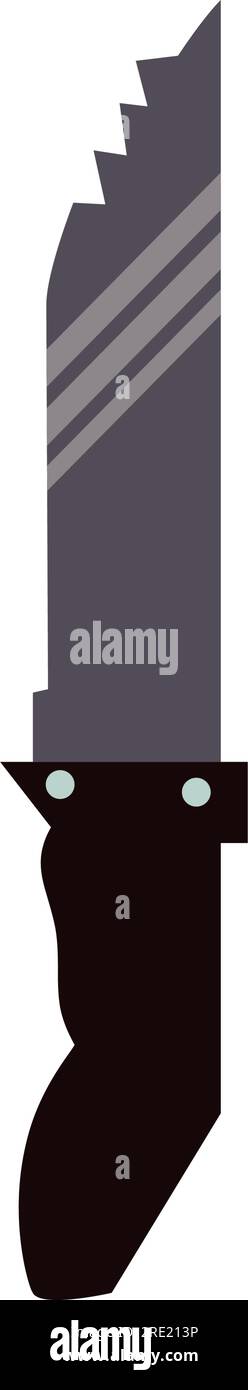Couteau touristique. Chasseur, arme, équipement Illustration de Vecteur