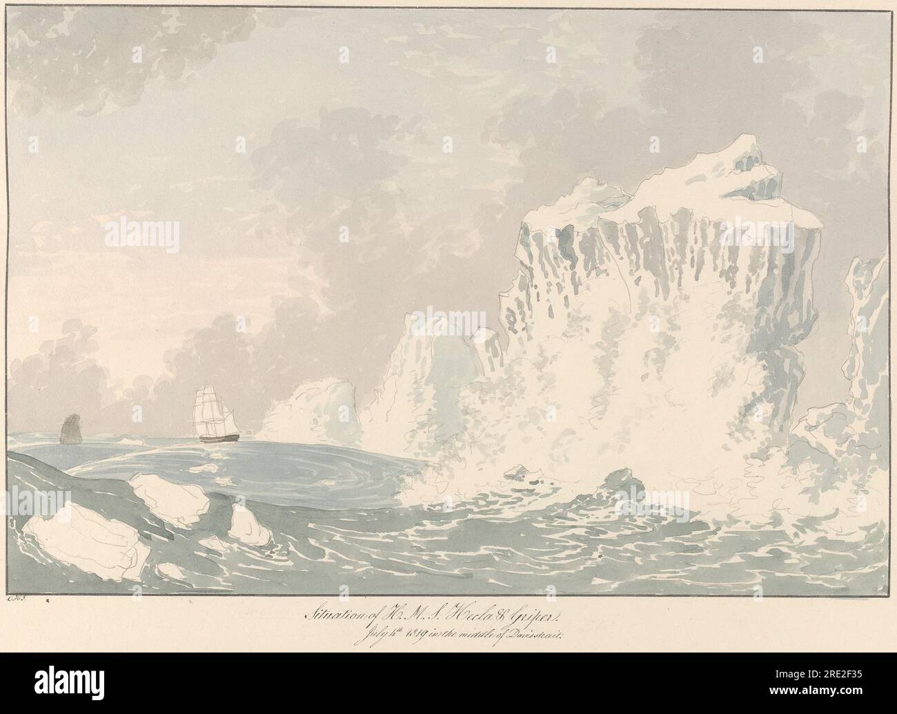 Situation de H.M.S. Hecla & Griper de Charles Hamilton Smith Banque D'Images