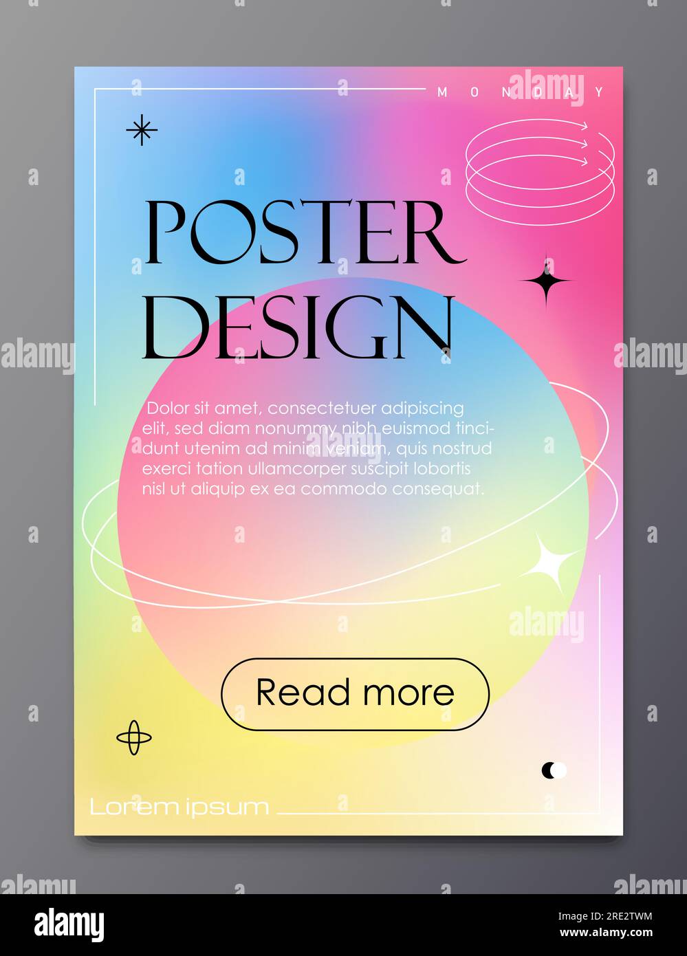 Affiche abstraite avec vecteur gradient Illustration de Vecteur