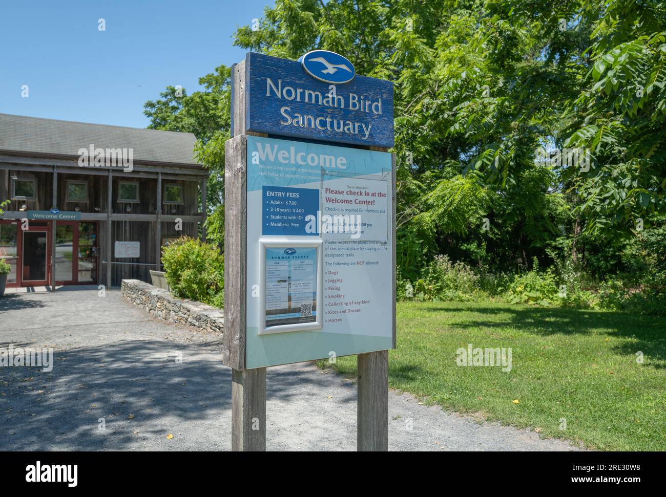 MIDDLETOWN, R.I. – 22 juillet 2023 : le Norman Bird Sanctuary est vu à Middletown, Rhode Island. Banque D'Images