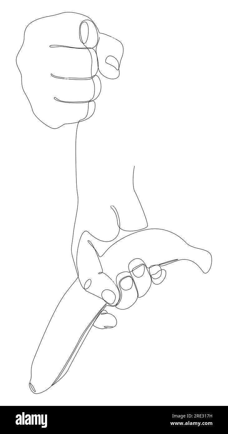 Une ligne continue de la main avec Banana. Concept de vecteur d'illustration de ligne mince. Dessin de contour idées créatives. Illustration de Vecteur
