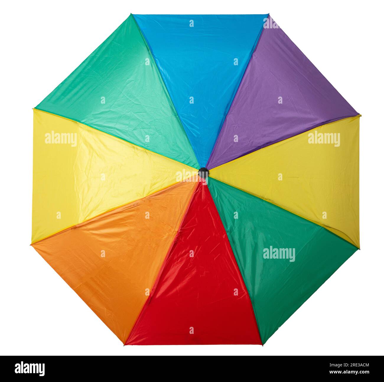 Rainbow Colors parapluie isolé sur blanc transparent protection contre les intempéries, concept de fierté. Banque D'Images