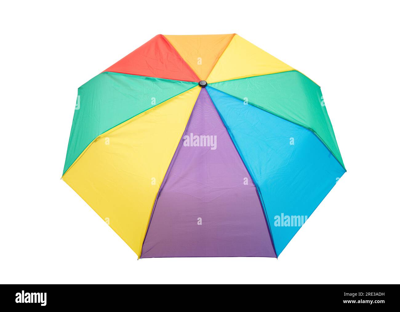 Rainbow Colors parapluie isolé sur blanc transparent protection contre les intempéries, concept de fierté. Banque D'Images