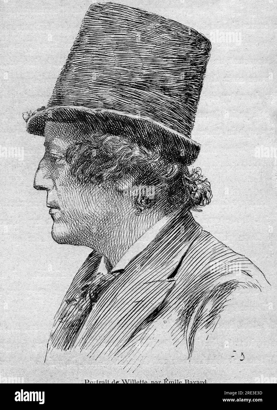 Willette, Adolphe, 30.7.1857 - 4,2.1926, artiste français (dessinateur), dessin, INFORMATIONS-AUTORISATION-DROITS-SUPPLÉMENTAIRES-NON-DISPONIBLES Banque D'Images