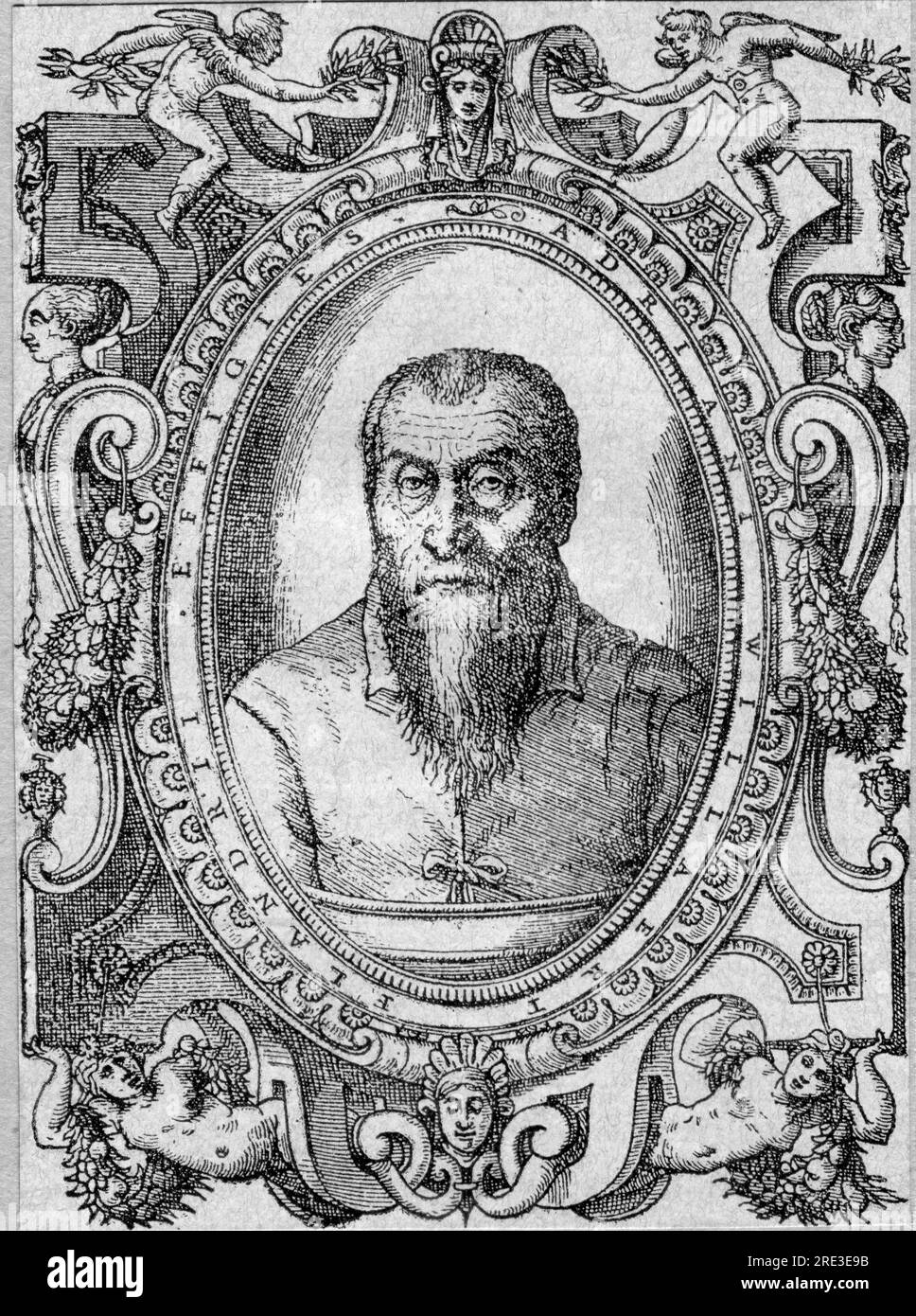 Willaert, Adrian, circa 1490 - 7.12.1562, compositeur hollandais, gravure sur cuivre, 1559, LE DROIT D'AUTEUR N'A PAS ÉTÉ EFFACÉ Banque D'Images