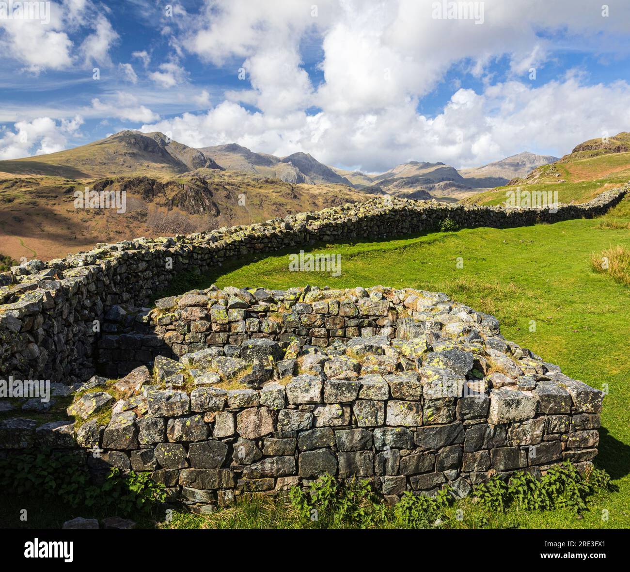 Hardknont fort romain situé le long du col Hardknont dans le district des lacs Cumbria nord-est de l'Angleterre Royaume-Uni Banque D'Images