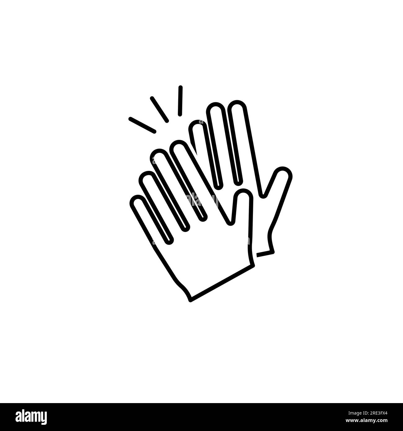 Icône linéaire Pixel Perfect des mains applaudies. Applaudissements et salutation. Signal non verbal. Illustration de Vecteur