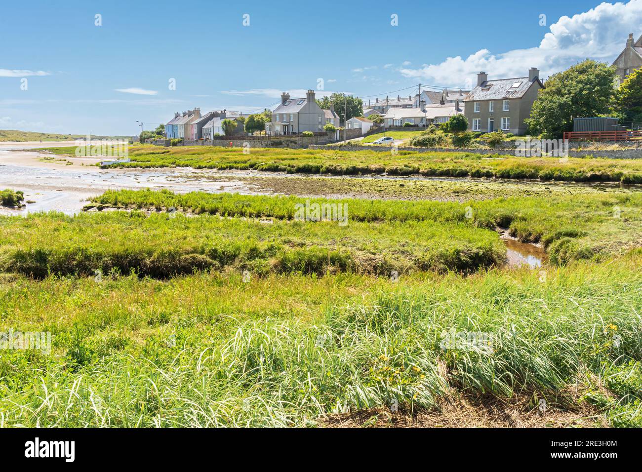 Le village d'Aberffraw sur la côte ouest d'Anglesey Banque D'Images